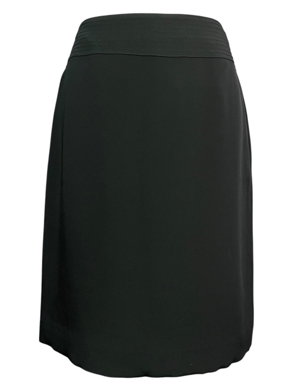 Nina McLemore 100% Silk Skirt 4 Pencil Black Straight High Waist Business Casual
